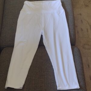 White High-Waist Yoga Leggings